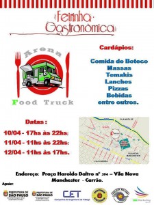 Arena Food Truck será realizada pela primeira vez na zona Leste